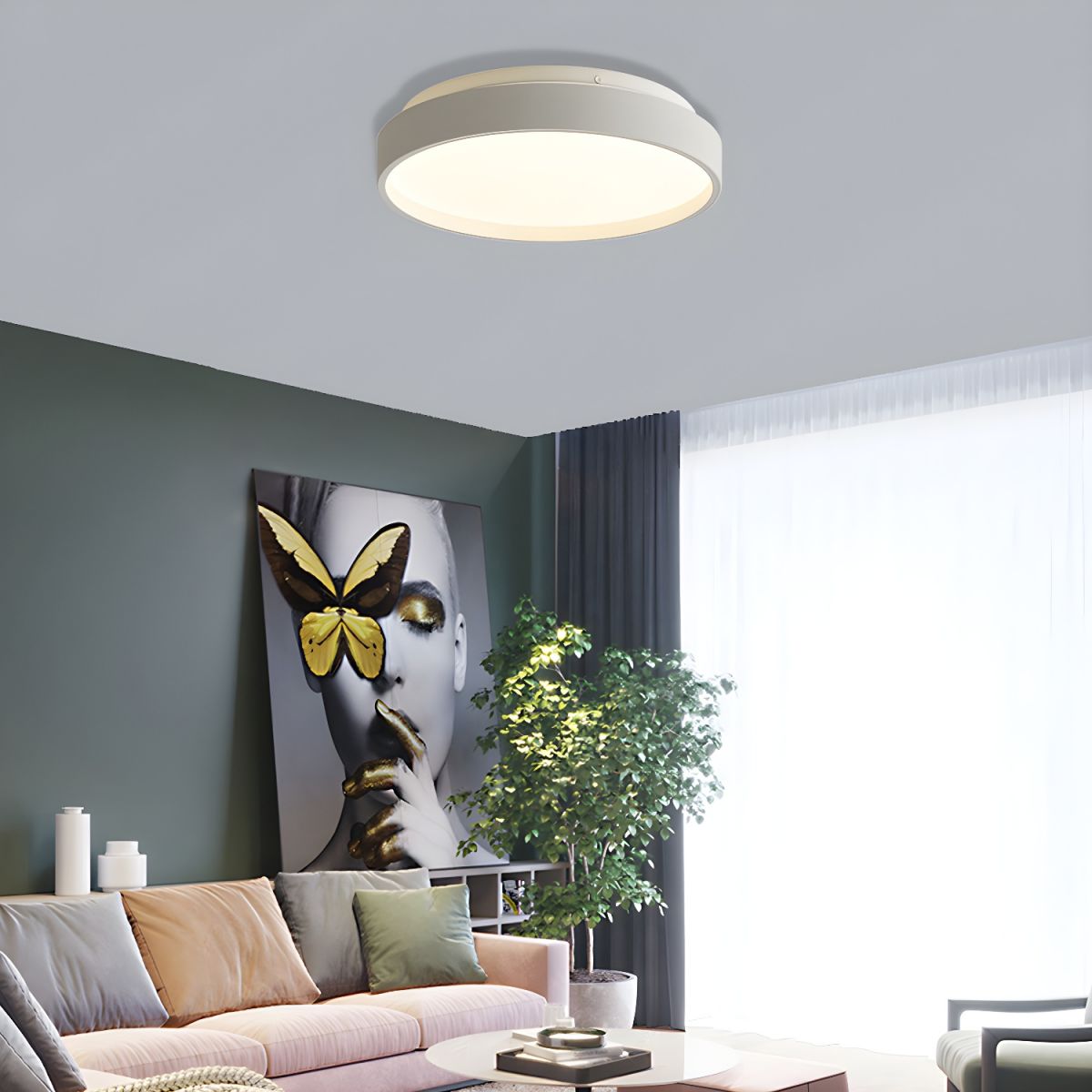 Ceiling Light with Acrylic Shade Modern Design | Avirno
