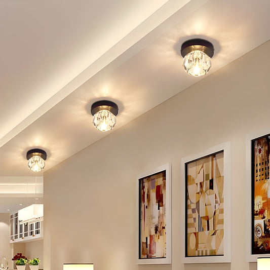 Ceiling Light with Crystal Globe Modern Flush Mount | Avolair