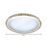Ceiling Light with Crystal LED Modern Flush Mount | Crivona