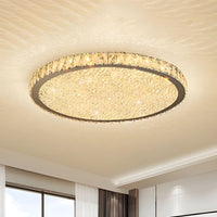 Ceiling Light with Crystal LED Modern Flush Mount | Crivona