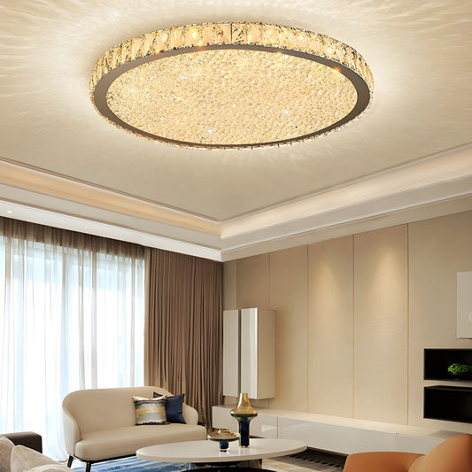 Ceiling Light with Crystal LED Modern Flush Mount | Crivona