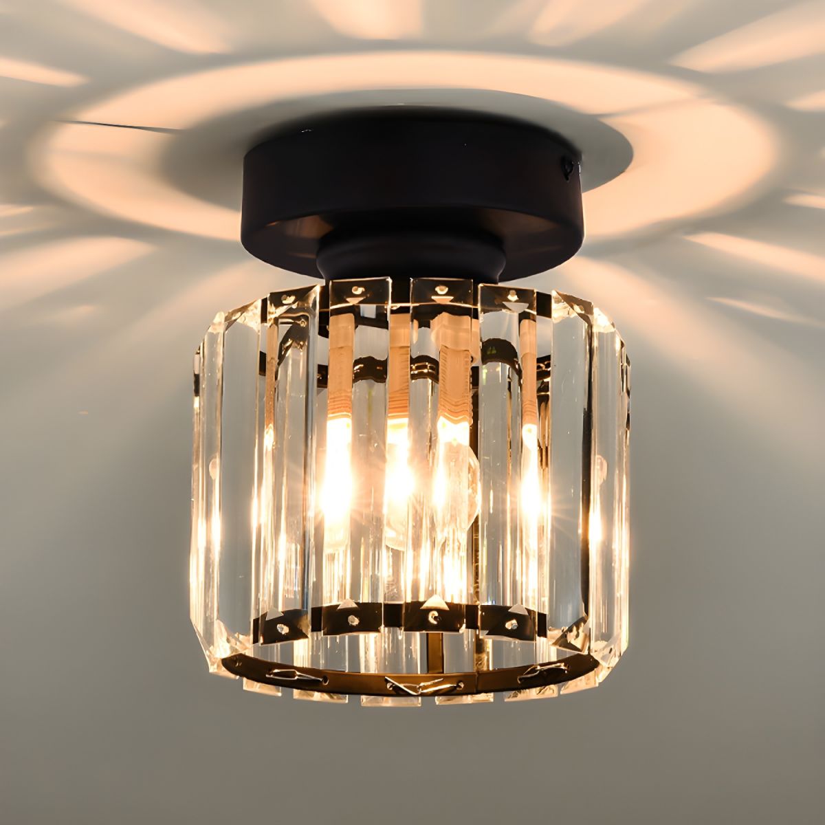 Ceiling Light with Crystal Nordic Flush Mount Design | Klyven