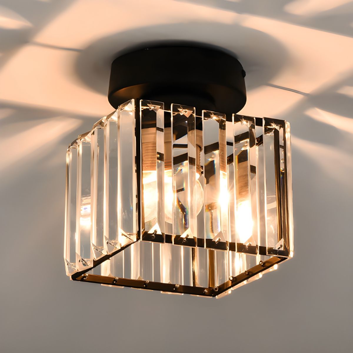 Ceiling Light with Crystal Nordic Flush Mount Design | Klyven