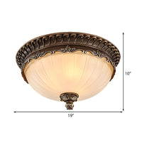 Ceiling Light with Frosted Glass Traditional Style | Bronira