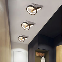 Ceiling Light with LED Acrylic Black Modern Flush | Trivona