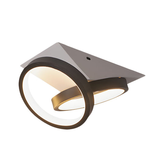 Ceiling Light with LED Acrylic Black Modern Flush | Trivona