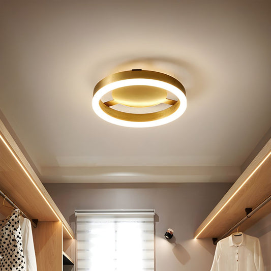 Ceiling Light with LED Modern Golden Metal | Morvia