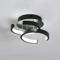 Ceiling Light with LED Moon Shape Modern Black White | Zeymir