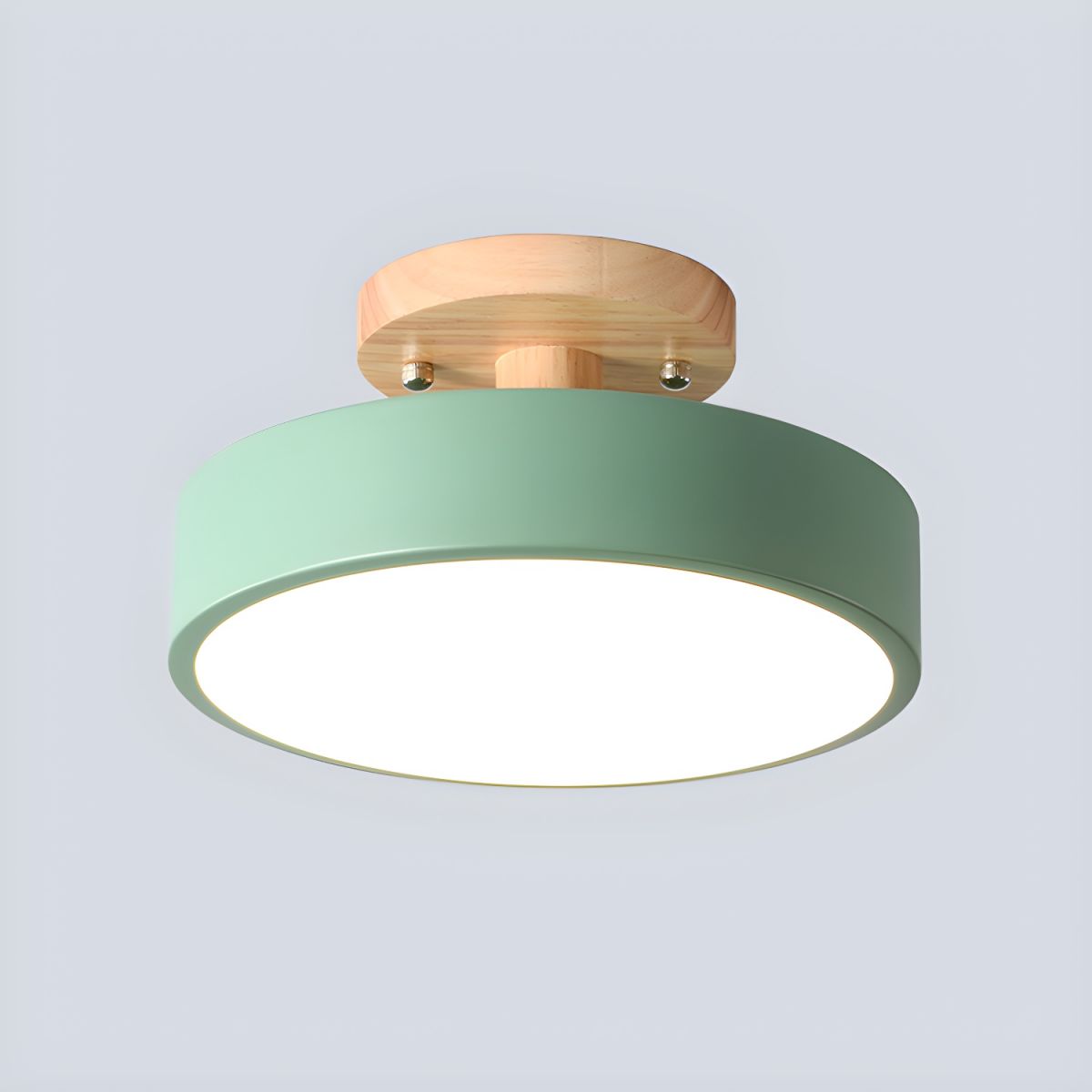 Ceiling Light with LED Nordic Style Wood Canopy | Norvyn