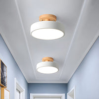 Ceiling Light with LED Nordic Style Wood Canopy | Norvyn