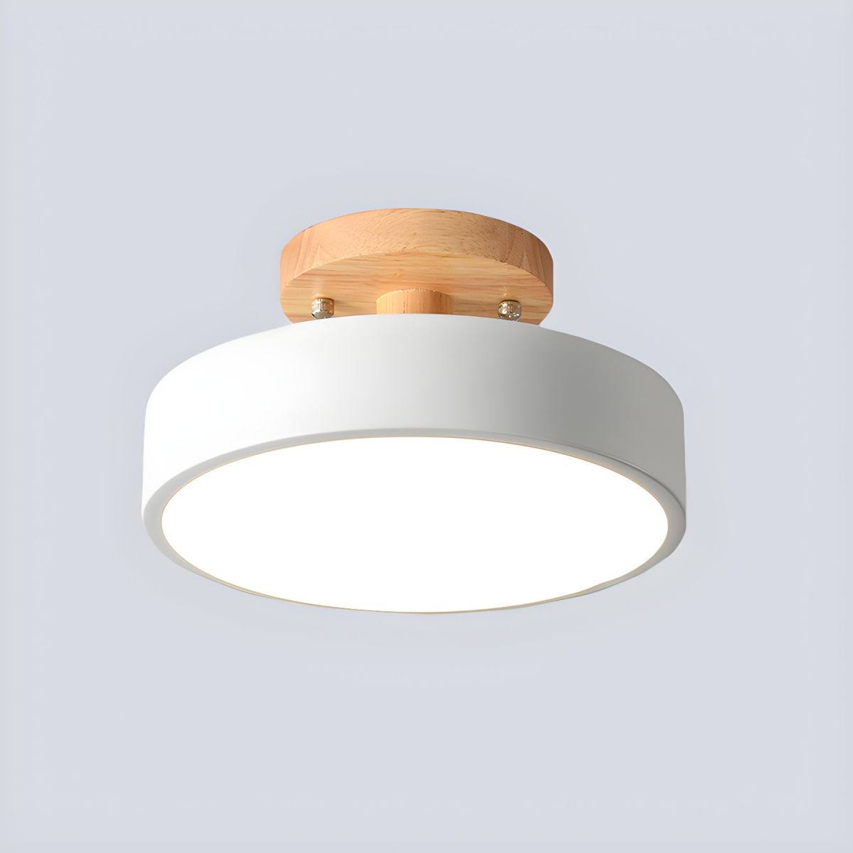 Ceiling Light with LED Nordic Style Wood Canopy | Norvyn