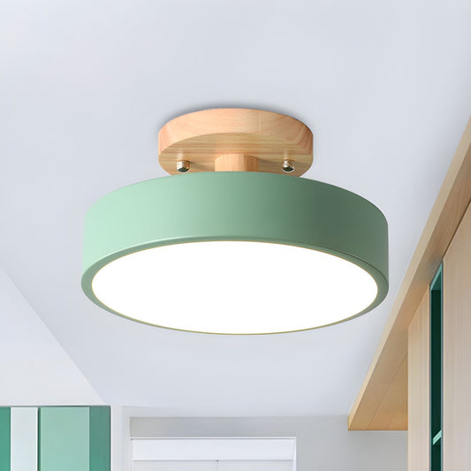 Ceiling Light with LED Nordic Style Wood Canopy | Norvyn