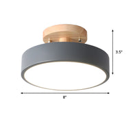 Ceiling Light with LED Nordic Style Wood Canopy | Norvyn