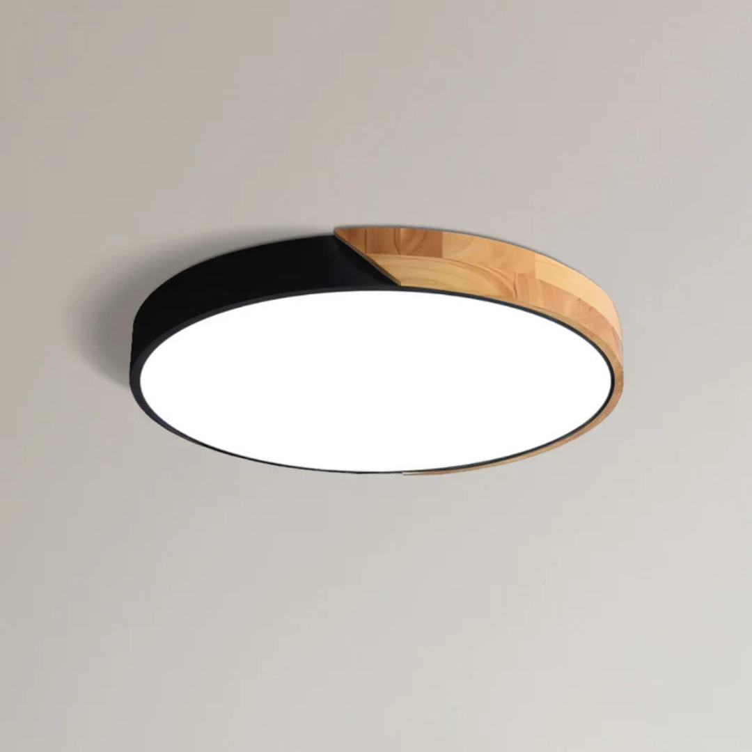 Ceiling Light with LED Scandinavian Wood Design | Norvian