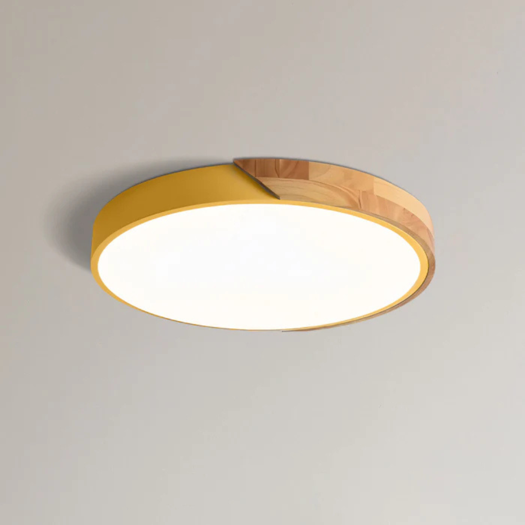 Ceiling Light with LED Scandinavian Wood Design | Norvian