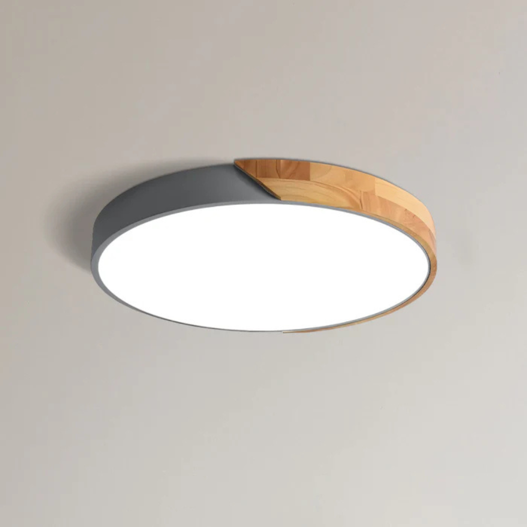 Ceiling Light with LED Scandinavian Wood Design | Norvian