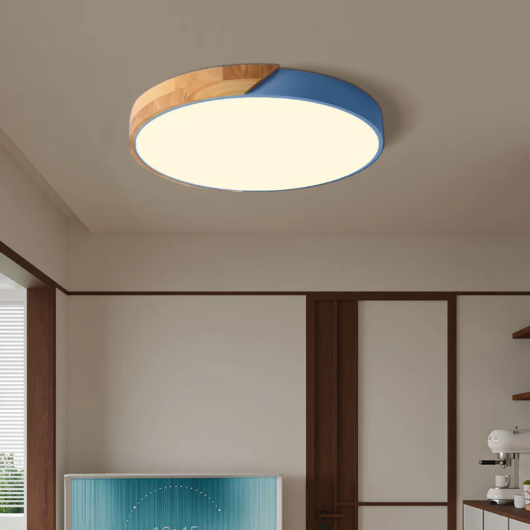 Ceiling Light with LED Scandinavian Wood Design | Norvian