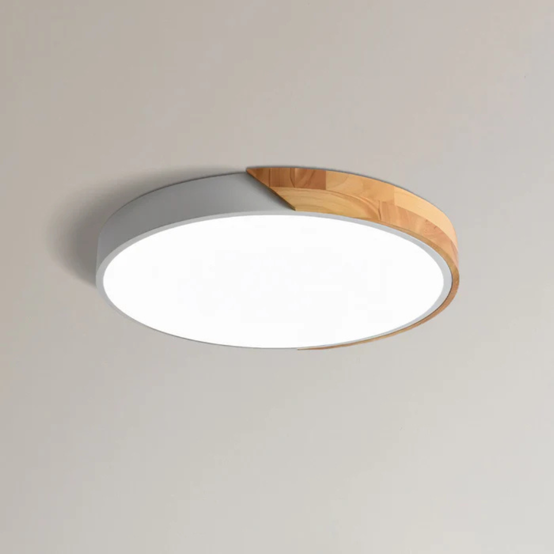 Ceiling Light with LED Scandinavian Wood Design | Norvian