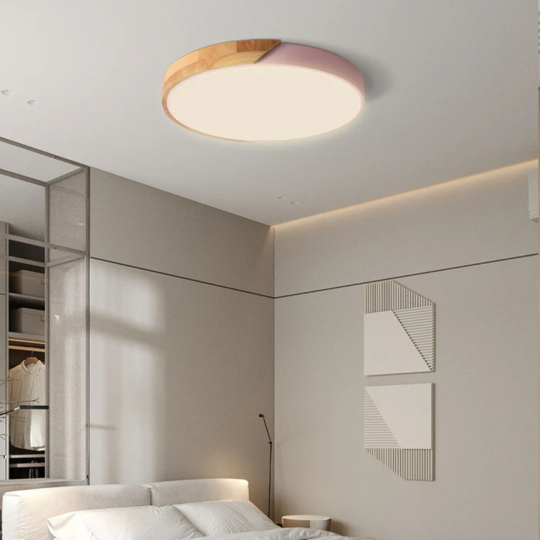 Ceiling Light with LED Scandinavian Wood Design | Norvian