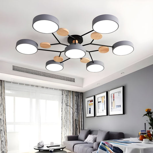 Ceiling Light with LED Semi Flush Mount Modern Living Room | Macora