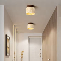 Ceiling Light with Marble Wood Japandi Design | Zuyori