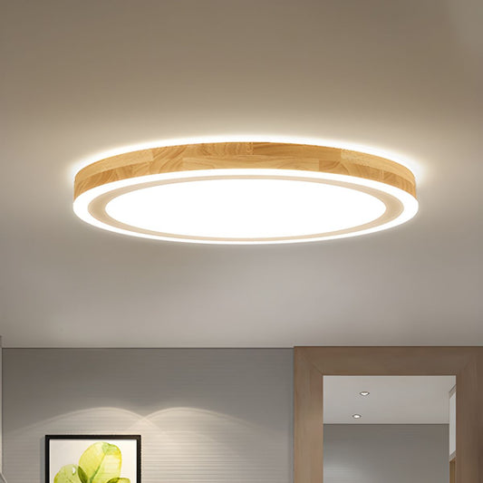 Ceiling Light with Natural Wood LED Nordic Style | Zarven