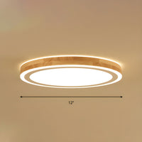 Ceiling Light with Natural Wood LED Nordic Style | Zarven