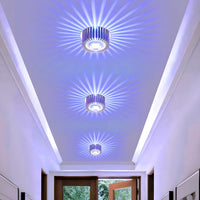 Ceiling Light with RGB LED Chrome Flush Mount | Simyra