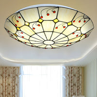 Ceiling Light with Stained Glass Tiffany Style | Beloria