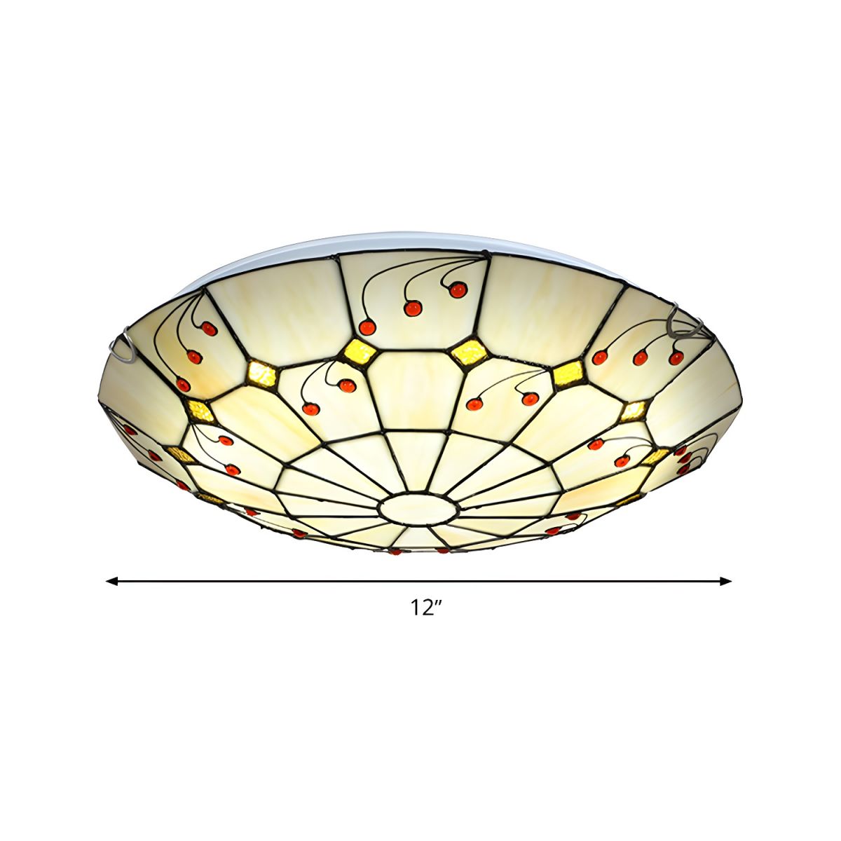 Ceiling Light with Stained Glass Tiffany Style | Beloria