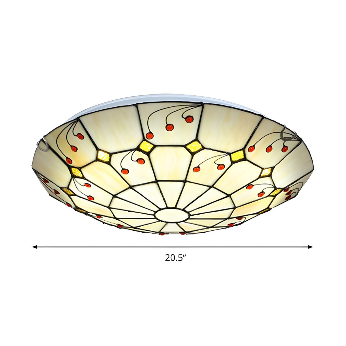 Ceiling Light with Stained Glass Tiffany Style | Beloria