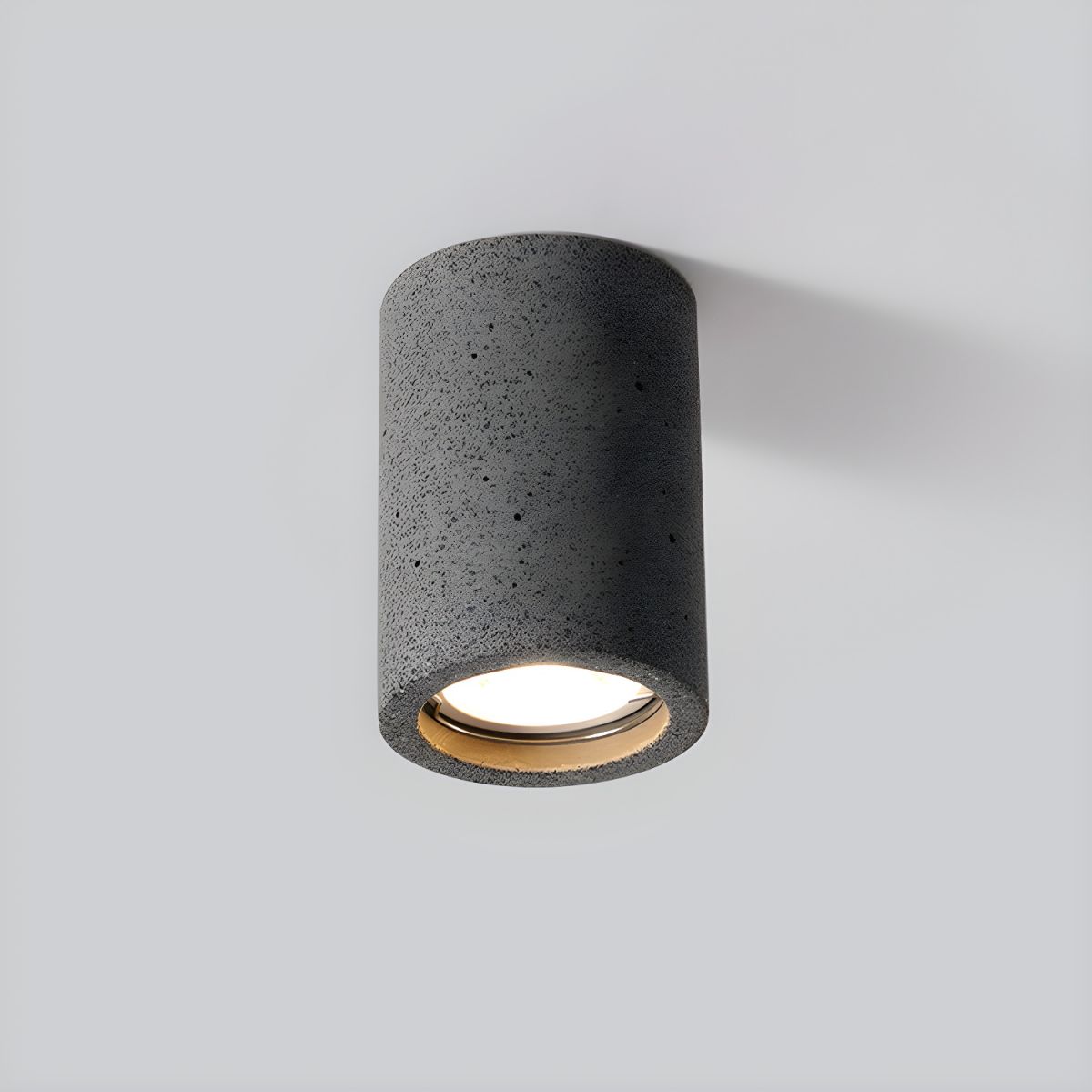 Ceiling Light with Stone Cylinder Japanese Minimalist Style | Yamori