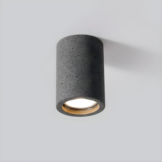 Ceiling Light with Stone Cylinder Japanese Minimalist Style | Yamori