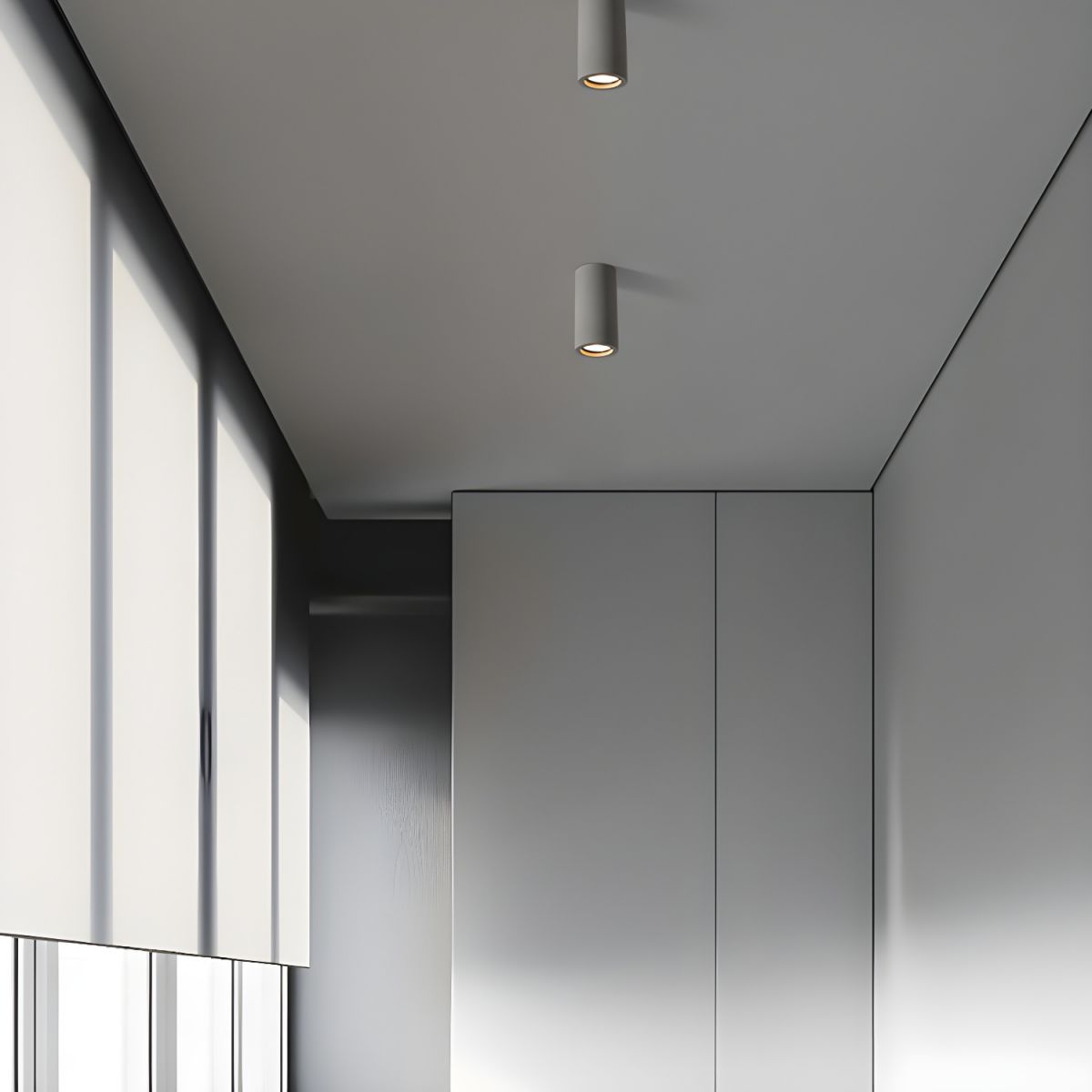 Ceiling Light with Stone Cylinder Japanese Minimalist Style | Yamori