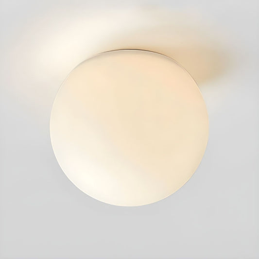 Ceiling Light with White Globe Modern Flush Mount | Lorven