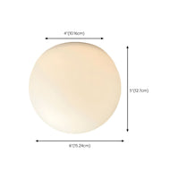 Ceiling Light with White Globe Modern Flush Mount | Lorven