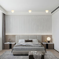 Ceiling Light with White Globe Modern Flush Mount | Lorven