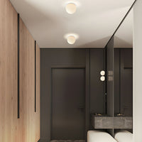 Ceiling Light with White Globe Modern Flush Mount | Lorven