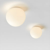 Ceiling Light with White Globe Modern Flush Mount | Lorven