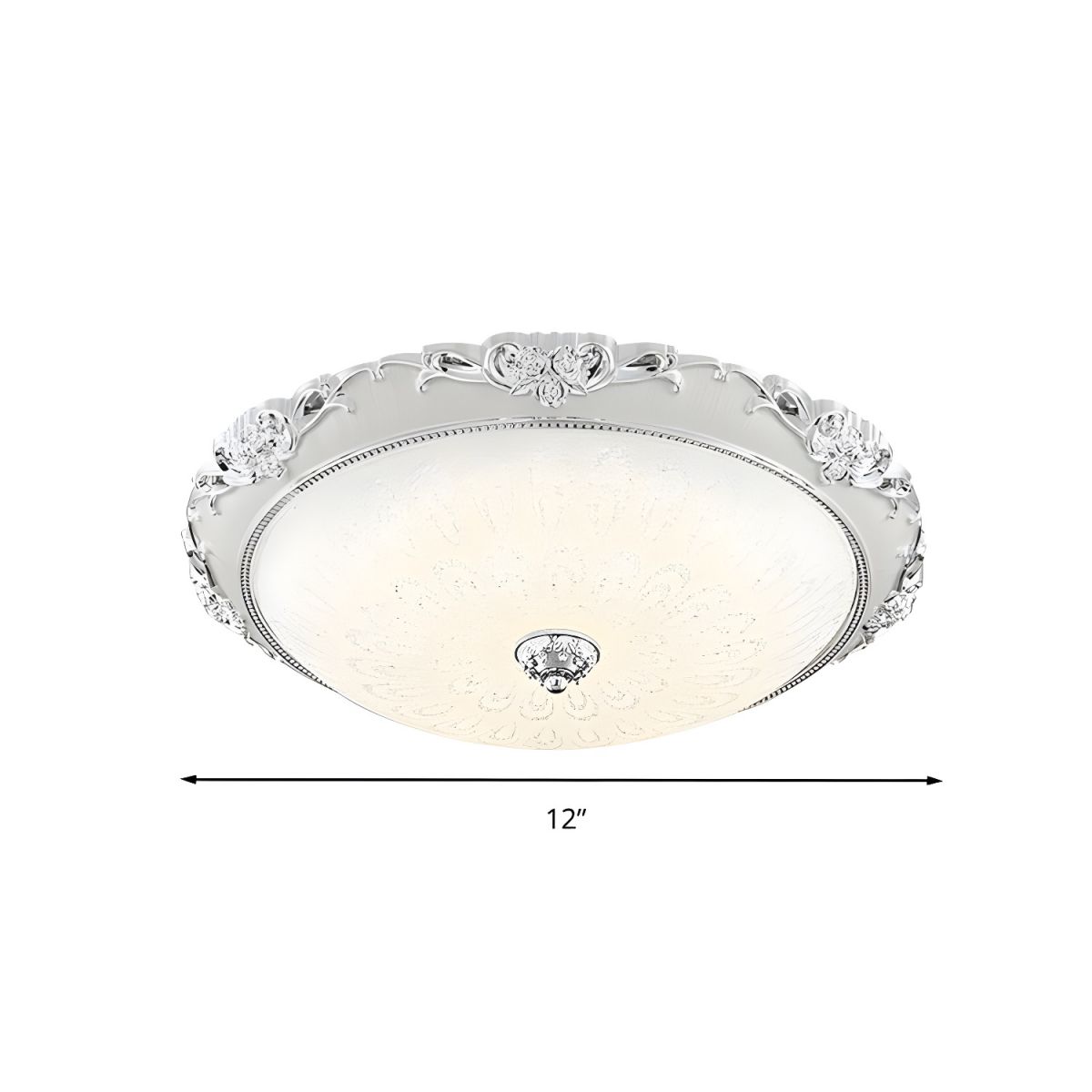 Ceiling Light with Wide Glass Modern Flush Mount | Domira