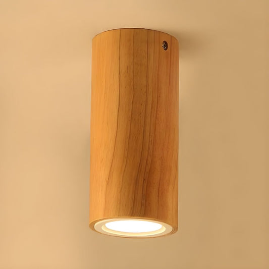 Ceiling Light with Wood Cylinder Nordic Style | Lynoro