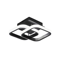 Ceiling light with LED square modern black or white metal | Zeymin