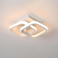 Ceiling light with LED square modern black or white metal | Zeymin