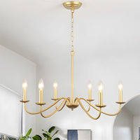 Chandelier Modern Iron Adjustable Height | Zinora
