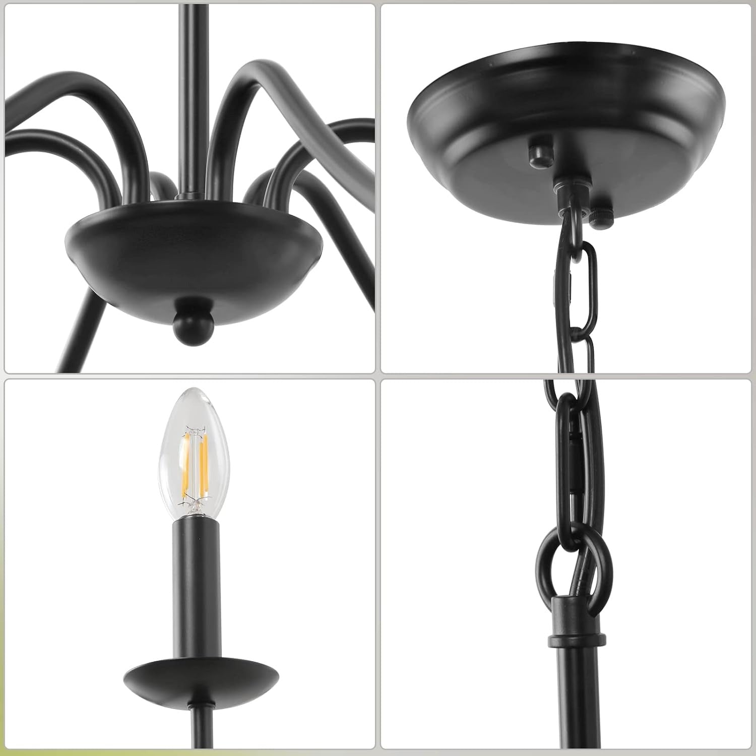 Chandelier Modern Iron Adjustable Height | Zinora