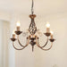 Chandelier Vintage Bronze Iron Dining Pendant | Curvani