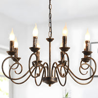 Chandelier Vintage Bronze Iron Dining Pendant | Curvani