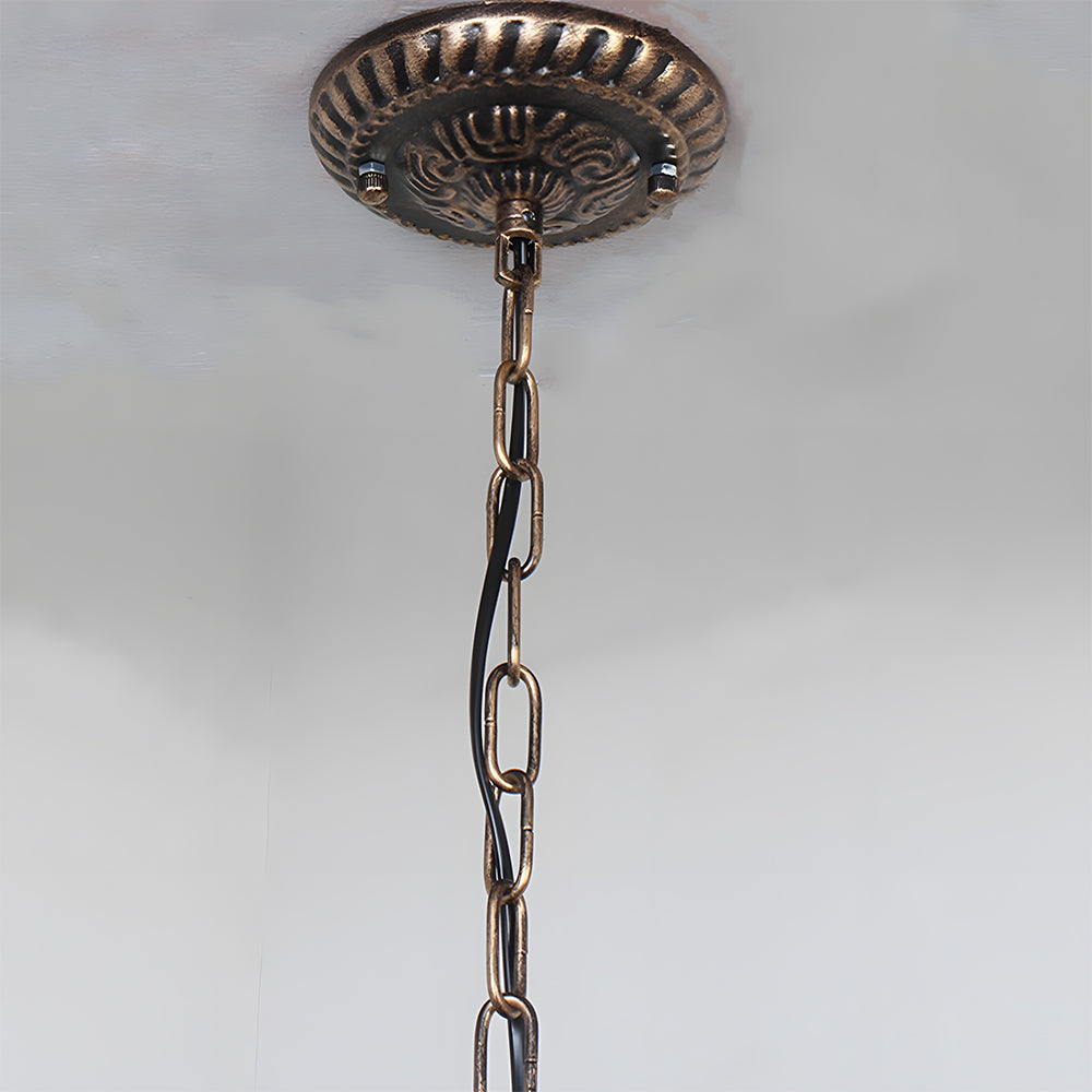 Chandelier Vintage Bronze Iron Dining Pendant | Curvani