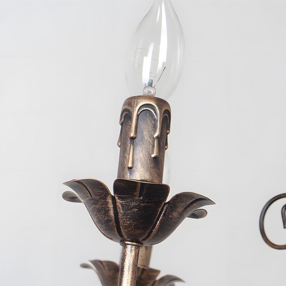 Chandelier Vintage Bronze Iron Dining Pendant | Curvani