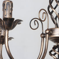 Chandelier Vintage Bronze Iron Dining Pendant | Curvani